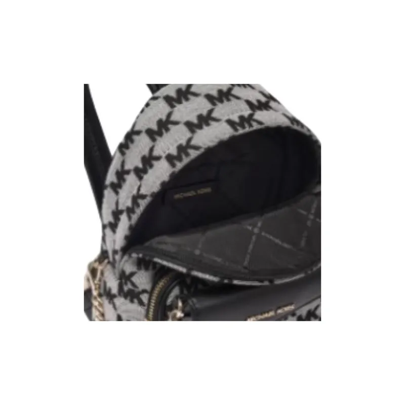 MICHAEL KORS Maisie Artificial Leather Backpack Small Size Women's Black & White-3