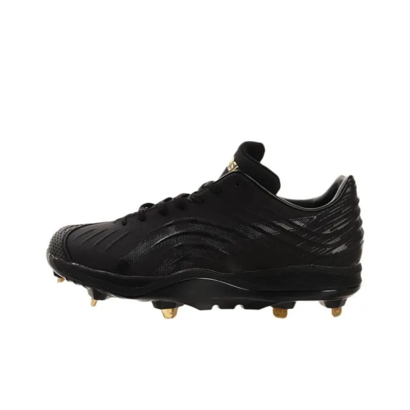 Asics Goldstage Low Top Upper Height Slip Resistant And Abrasion Resistant Functionality Baseball Shoes Men's Black-0