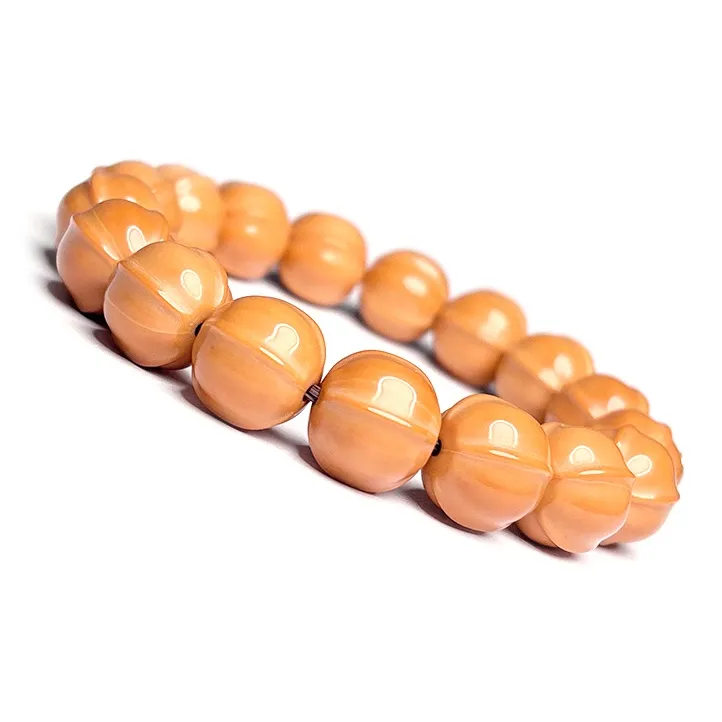 MOUNTAINS AND MANS Monkey Head Walnut New Chinese Style Good Luck Beaded Bracelet Unisex-8