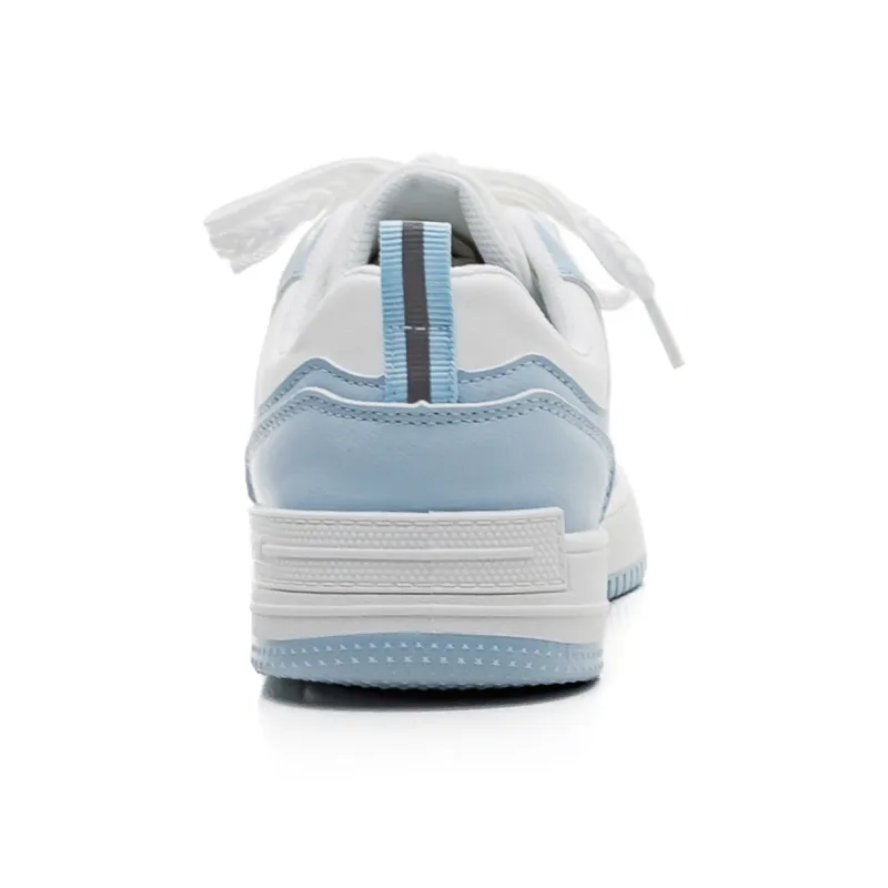 Warrior Lightweight And Breathable Low Top Skateboard Shoes Unisex Light Blue White-4