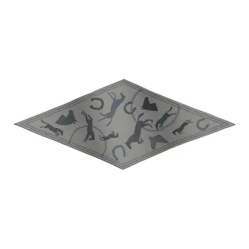 HERMES Cashmere Knit Scarves Men's Gray