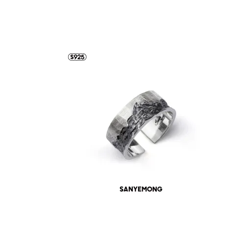 SHAN YE WANG 925 Sterling Silver Open Ended Ring Men's