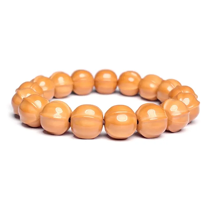MOUNTAINS AND MANS Monkey Head Walnut New Chinese Style Good Luck Beaded Bracelet Unisex-11