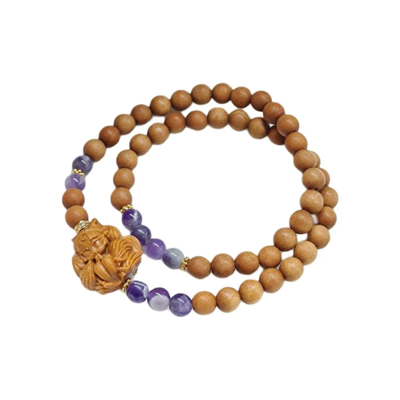 SHUZHUO Barbie Sandalwood Bracelets Unisex-0