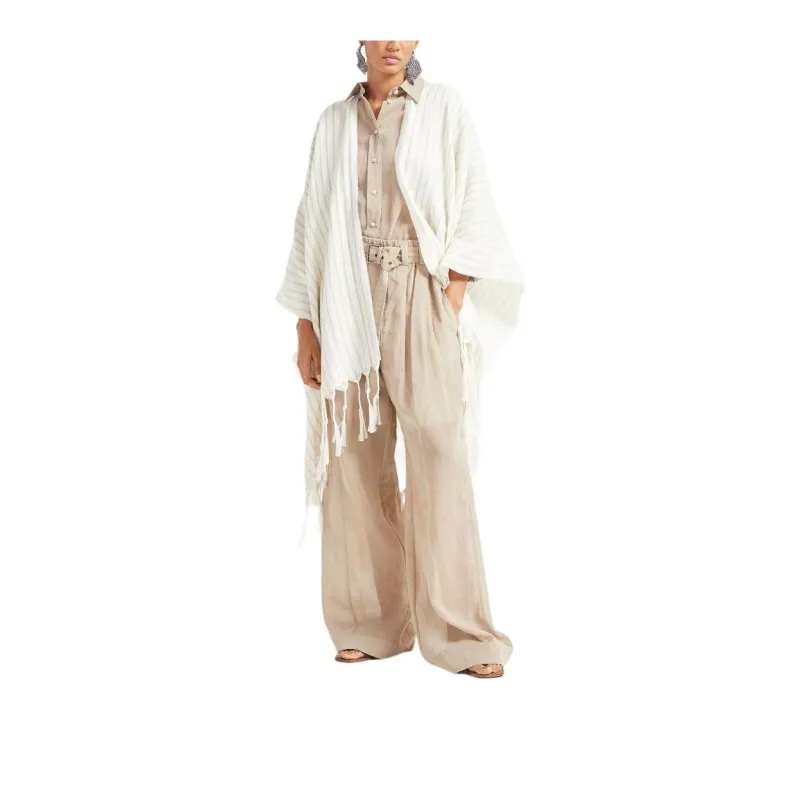 Brunello Cucinelli Striped Poncho-1