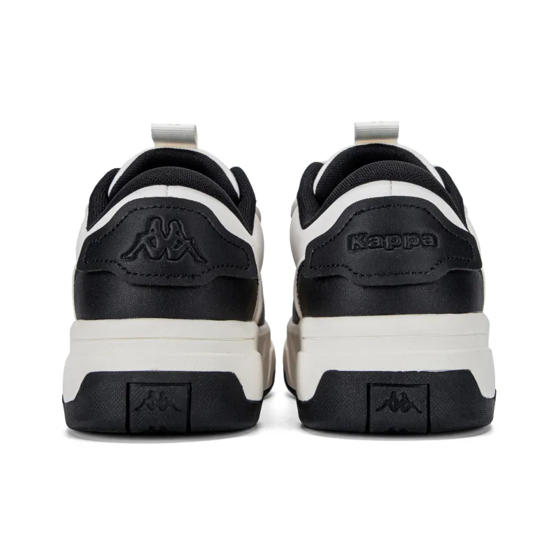 Kappa Cushioning Anti-Slip And Wear-Resistant Height Increasing Low-Top Casual Shoes Unisex Black White-25