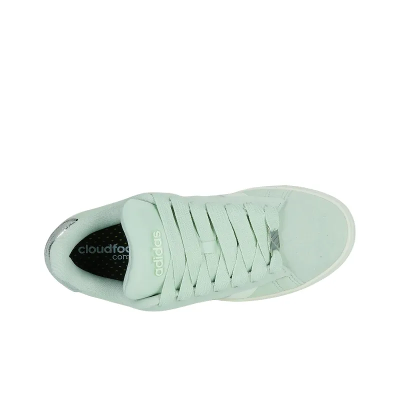 Adidas Grand Court Alpha 00s Linen Green Off White Silver Metallic Women's-5