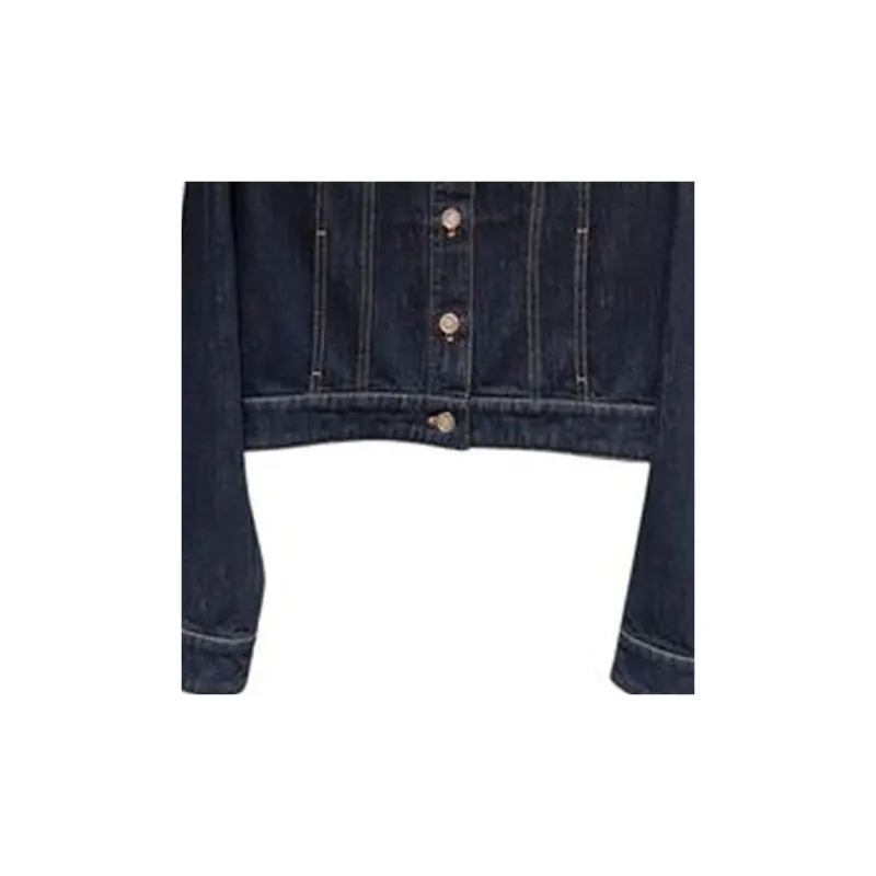 CHANEL Denim Jacket Women's Dark Blue-6