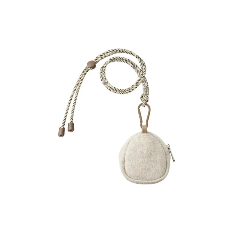 AMAZING SONG Fabric Earphone Case Mini Unisex Milk Tea-2
