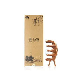 Cow Daddy Green Sandalwood Wood Five-Tooth Snail Styling Wooden Comb Itching And Detoxifying Head Massage
