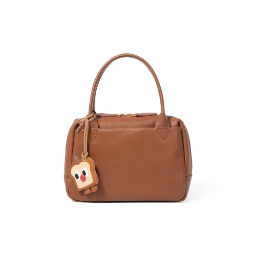 KAISER Top Grain Vegetable Tanned Cow Leather Handbag Women's Brown/Black/Coffee