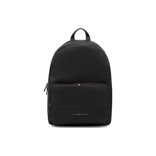 Tommy Hilfiger Artificial Leather Backpack Large Size Men's Black
