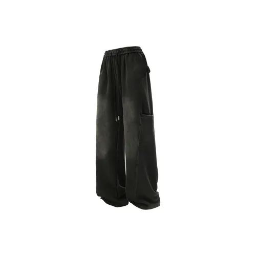 JUNGLE PANDA Knitted Sports Pants Unisex Black