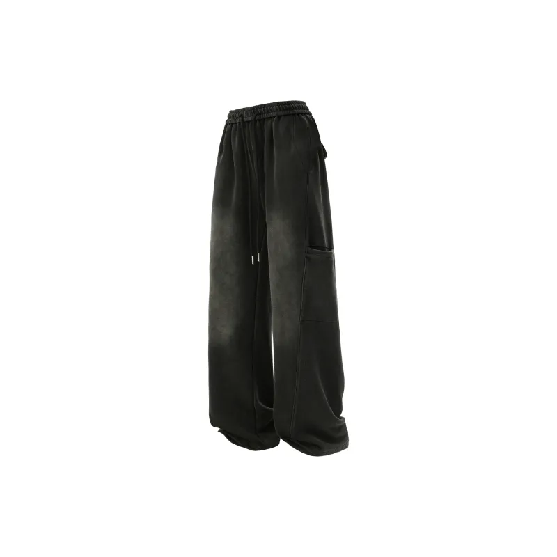 JUNGLE PANDA Knitted Sports Pants Unisex Black-0