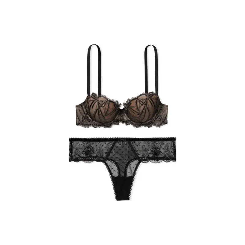 Victoria's Secret Underwear Set Women's Black-0