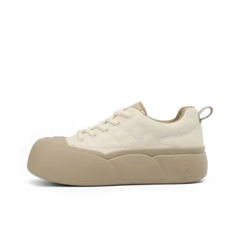 JOSINY Ugly Cute Big Head Puffy Shoes Students Preppy Style Casual Sports Skateboard Shoes Women's Beige Khaki