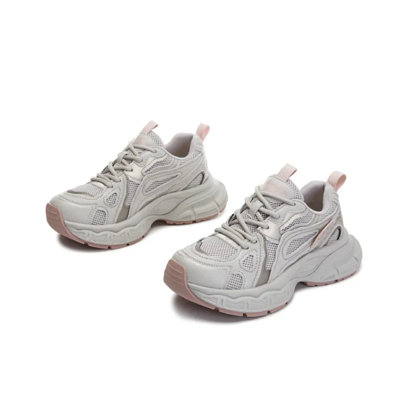 BENZI Anti-Slip Wear-Resistant Breathable Moisture-Wicking Lightweight Low-Top Chunky Sneakers Women's-2