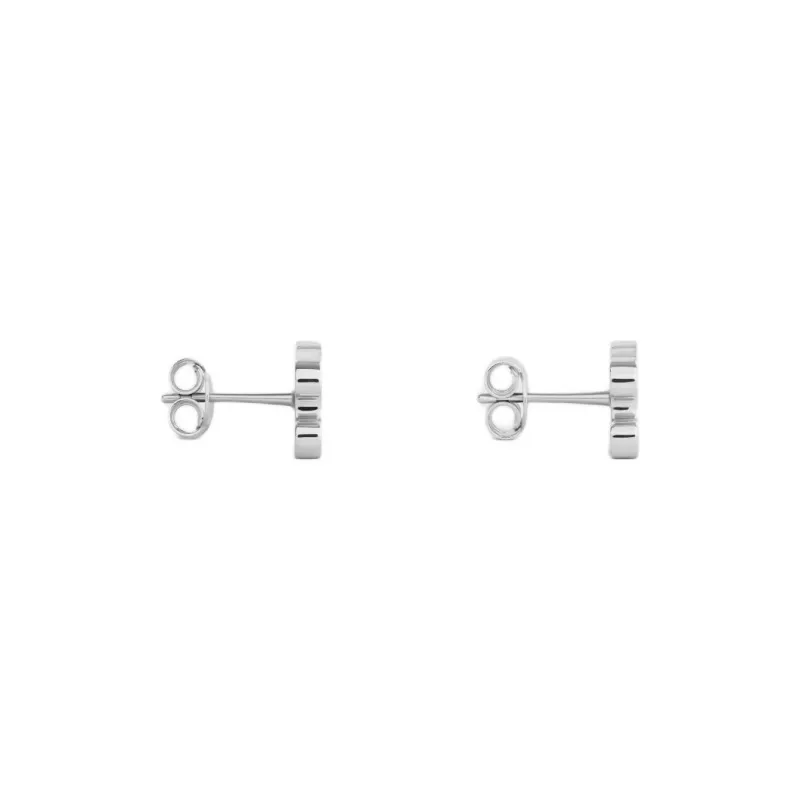 CELINE Triomphe Rhinestone Studs In Strass And Brass With Rhodium Finish-2