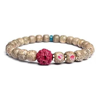 MOUNTAINS AND MANS Star Moon Bodhi Seeds New Chinese Style Good Luck Beaded Bracelet Unisex