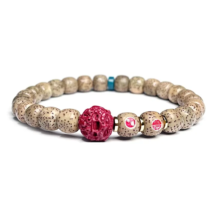 MOUNTAINS AND MANS Star Moon Bodhi Seeds New Chinese Style Good Luck Beaded Bracelet Unisex-0