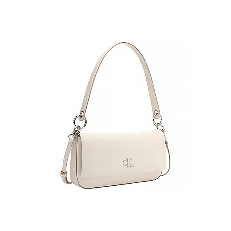 CALVIN KLEIN Synthetic Material Crossbody Bag, Shoulder Bag Women's Cow Ivory-1