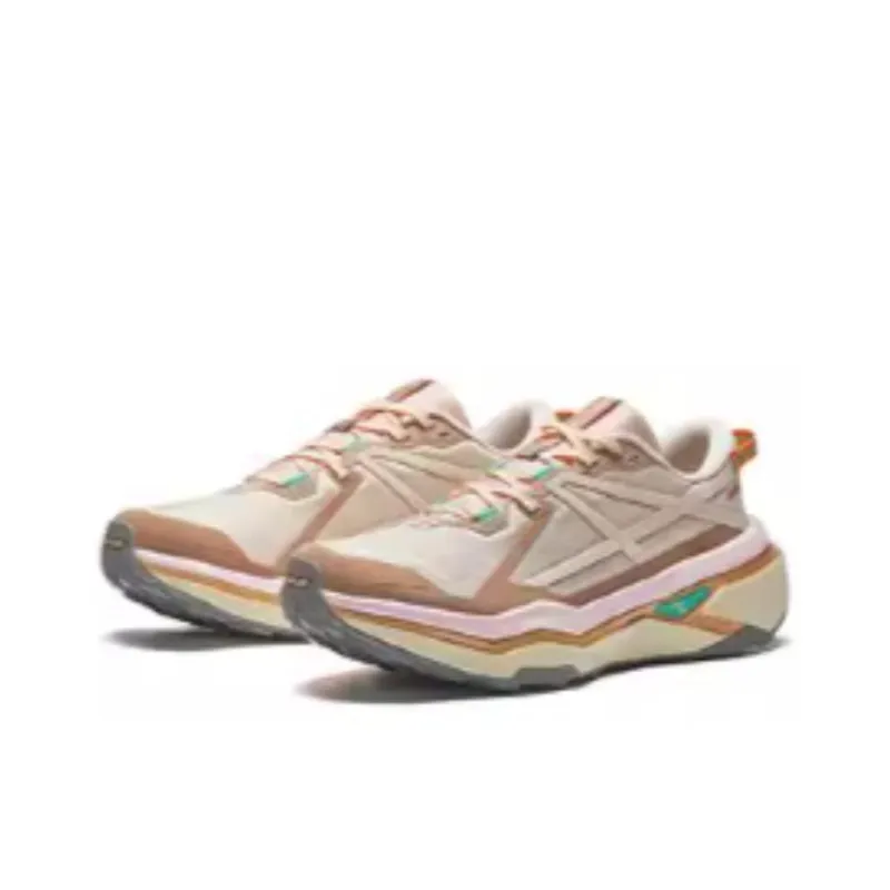 Anta Hunter Fury 2 Cushioning Wear Resistant Low Top Running Shoes Women's Beige Brown-1