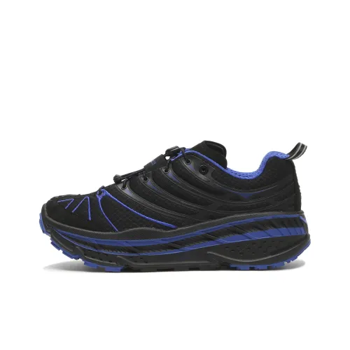 HOKA ONE ONE Stinson Anti Slip Wear Resistant Low Top Casual Shoes Unisex Black Blue
