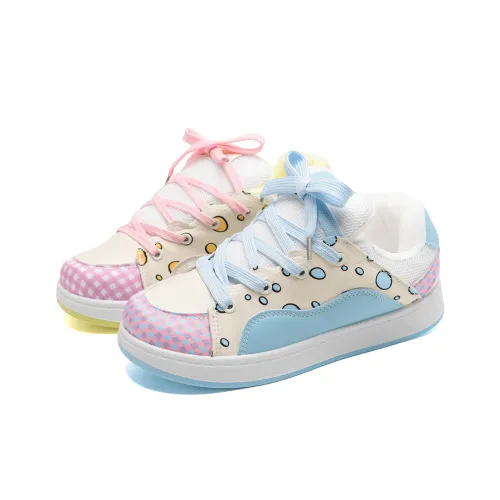 OAOQ Anti-Slip And Wear-Resistant Lightweight Low-Top Skateboard Shoes Women's