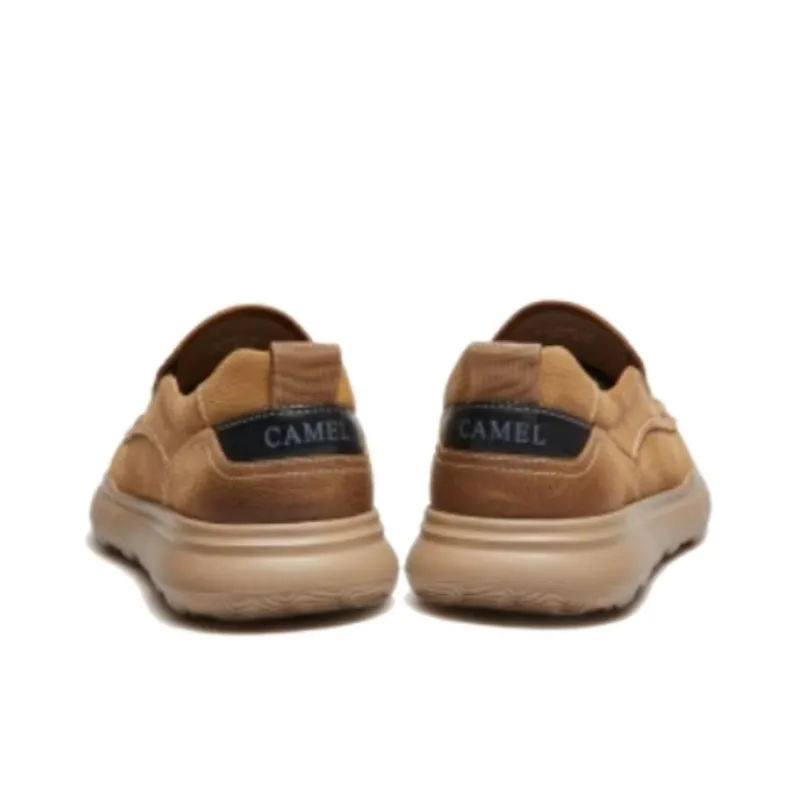 CAMEL Men's Casual Shoes Men Low Top Khaki/Black, Earth Yellow/Black-4