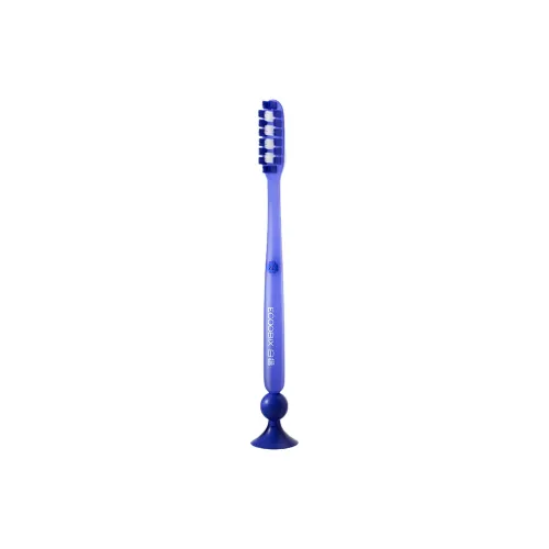Ecoobix Long Cut Toothbrushes Slip Resistant Handle Bottom Suction Cup