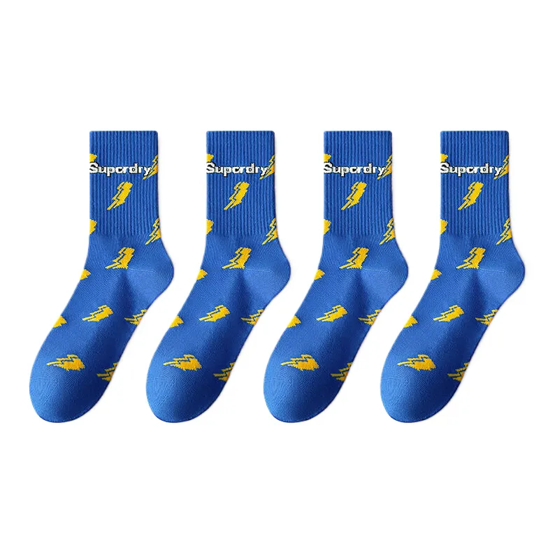 Cotton Gene Mid Calf Socks Men's 4 Pack-9