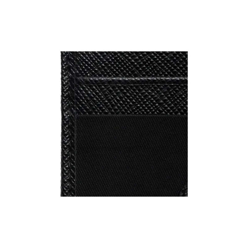 PRADA Recycled Nylon With Saffiano Leather Card Holder Men's Black-2