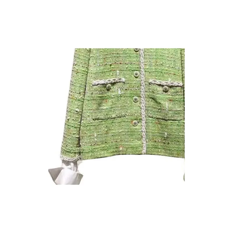 CHANEL Jackets Coats Women's Green-5