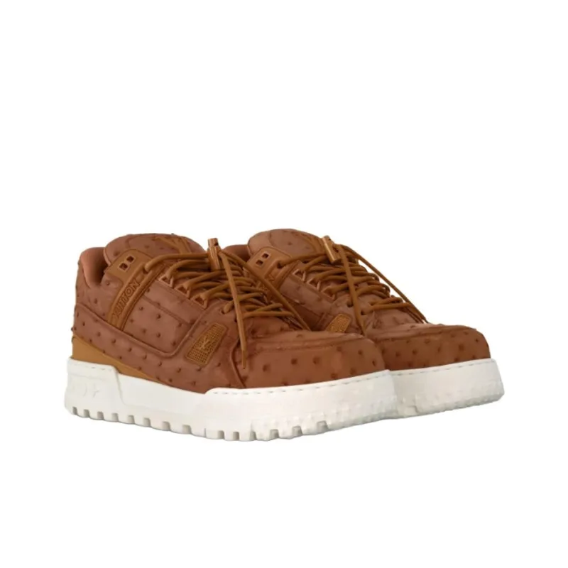 LOUIS VUITTON Lv Trainer Maxi Brown Ostrich-2
