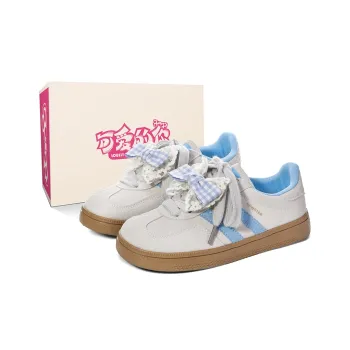 Lovely You Lightweight Wear resistant And Non slip Low Top Skateboard Shoes Women's Gray Blue