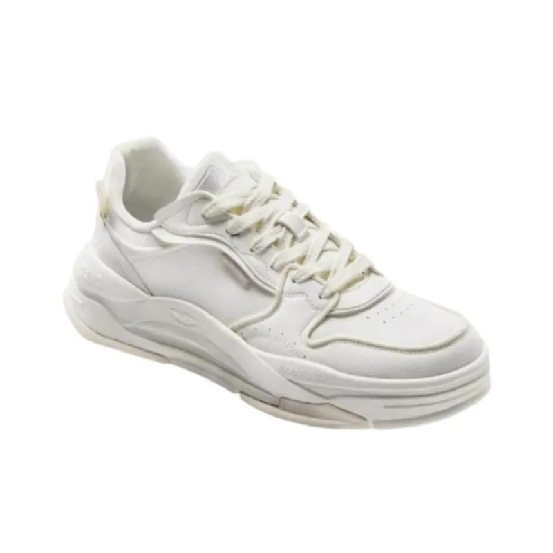 Erke White Peach Oolong Slip Resistant Cushioning Abrasion Resistant Low Top Skateboard Shoes Women's White-3