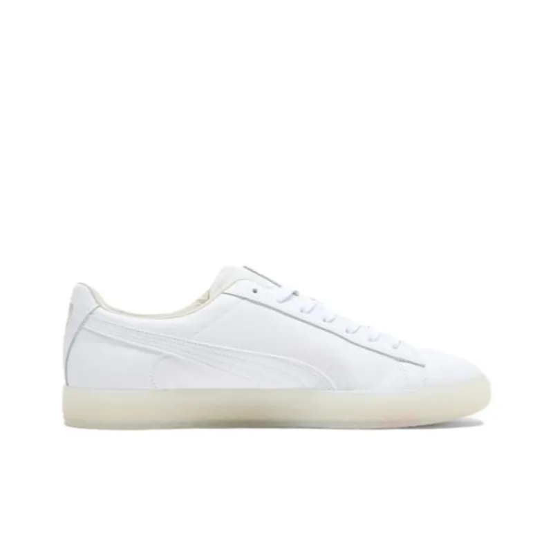 PUMA Clyde Anti Slip Wear Resistant Low Top Skateboard Shoes Unisex White-1