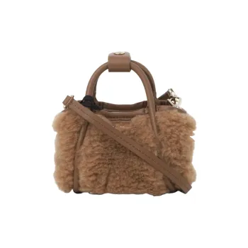 MaxMara Cow Leather Handbag Unisex Camel