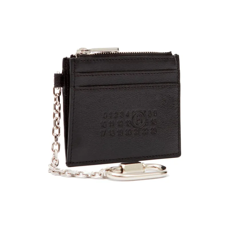 MM6 Maison Margiela Calfskin Card Holder Men's Black-1