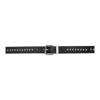 PALM ANGELS Stud Leather Belts Men's Black Width 2.5cm