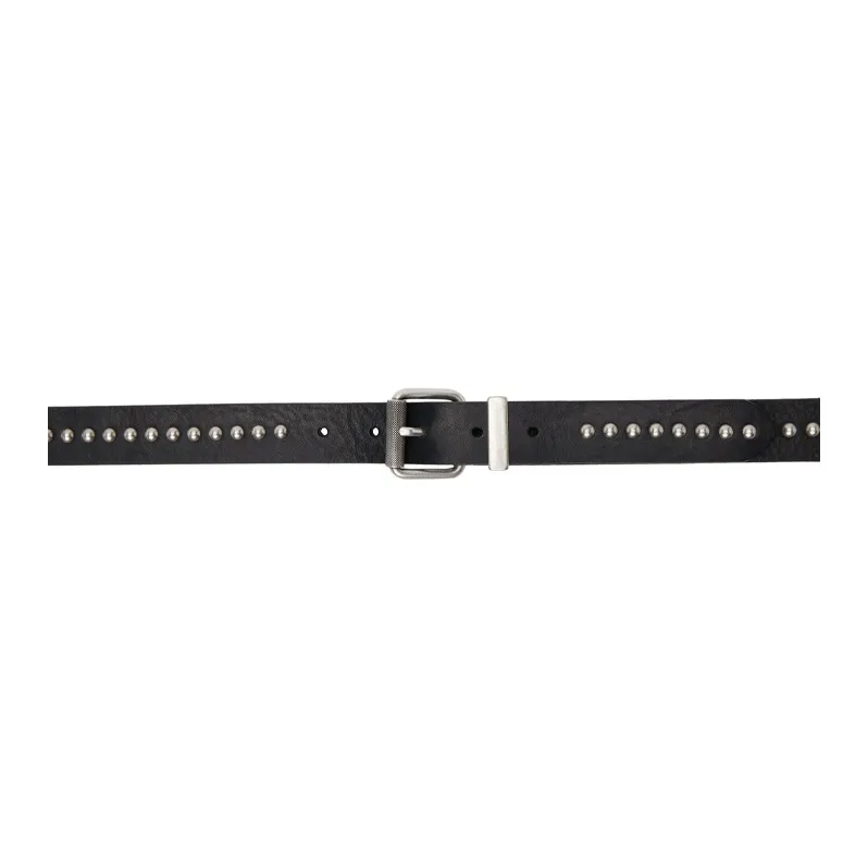 PALM ANGELS Stud Leather Belts Men's Black Width 2.5cm-0