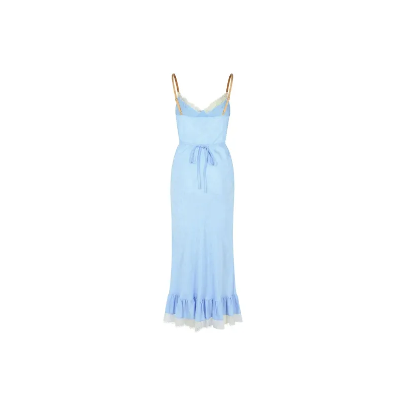 MOSCHINO Lace Detailed Ruffle Hem Dress-1