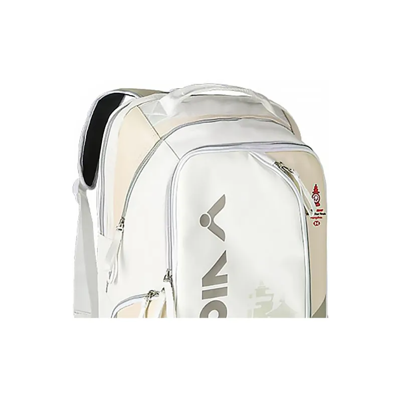 VICTOR PU Backpack Regular Unisex White & Oak White-3