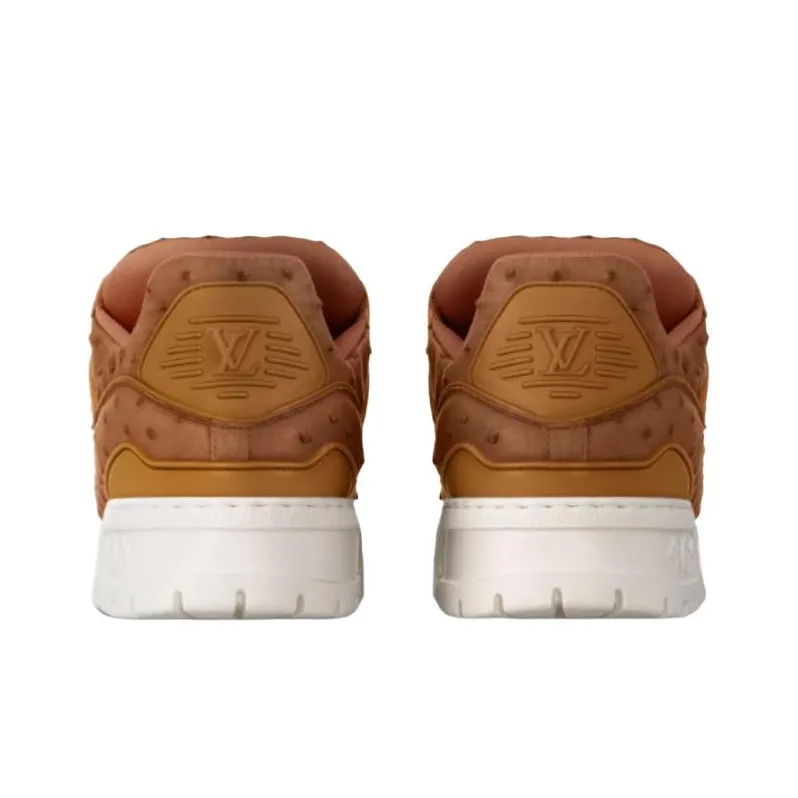 LOUIS VUITTON Lv Trainer Maxi Brown Ostrich-5