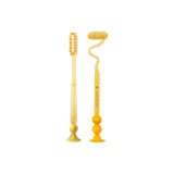 Transparent Yellow-Long Handle Toothbrush+Z-Shaped Toothbrush