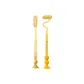 Transparent Yellow-Long Handle Toothbrush+Z-Shaped Toothbrush