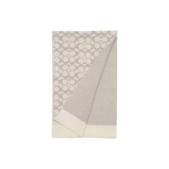 COACH Milu Wool Knit Scarves Unisex Beige