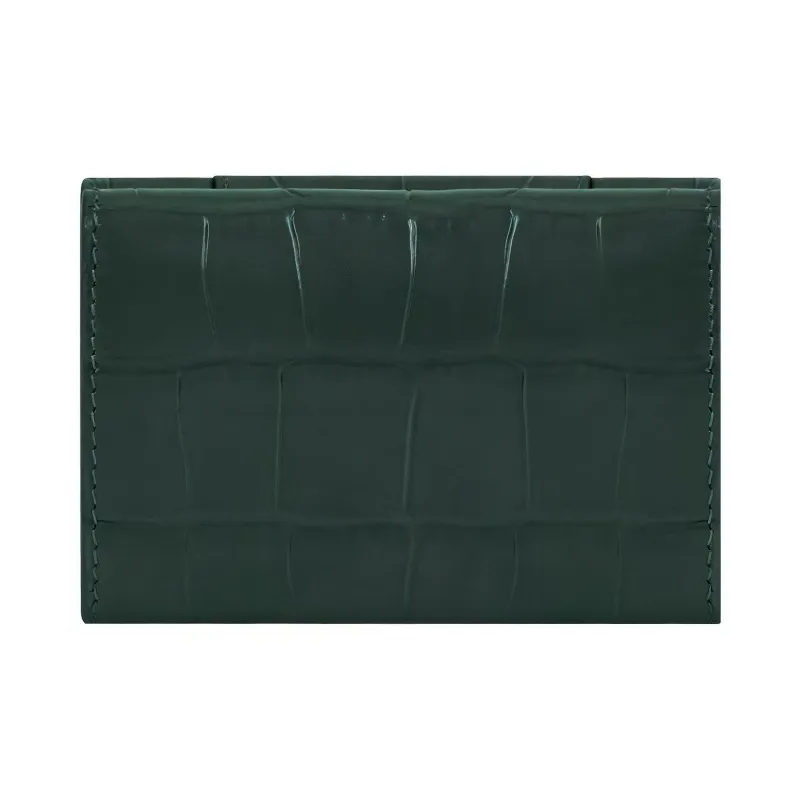 Balenciaga Hourglass Calfskin Coin Purses Wallets Mini Women's Forest Green-1