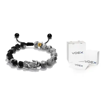 VOEX Map Stone Agate Beaded Bracelet Unisex