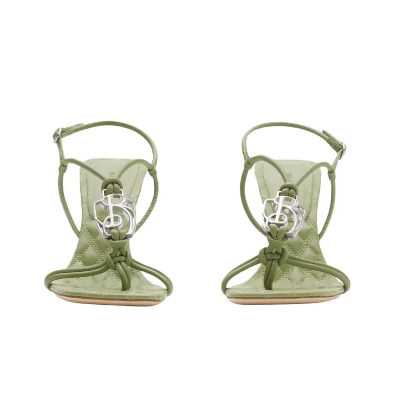 Burberry Ronda One Strap Sandals 10.5cm Women's Green-2